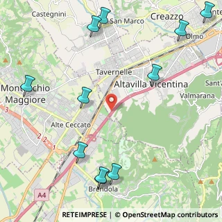 Mappa A4 Torino - Trieste, 36075 Montecchio Maggiore VI, Italia (2.95727)