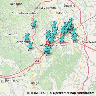 Mappa A4 Torino - Trieste, 36075 Montecchio Maggiore VI, Italia (6.481)
