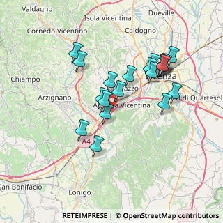Mappa A4 Torino - Trieste, 36075 Montecchio Maggiore VI, Italia (6.6745)