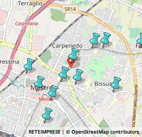 Mappa Via Rubicone, 30173 Venezia VE, Italia (1.02091)