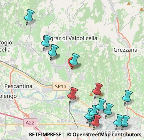 Mappa Via Magellano, 37024 Negrar di Valpolicella VR, Italia (5.21438)