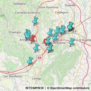 Mappa Via Giacomo Chilesotti, 36075 Montecchio Maggiore VI, Italia (6.728)