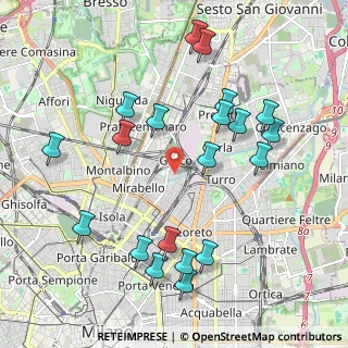 Mappa Via Privata Bettino da Trezzo, 20125 Milano MI, Italia (2.2115)