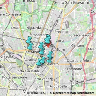 Mappa Via Privata Bettino da Trezzo, 20125 Milano MI, Italia (1.18182)