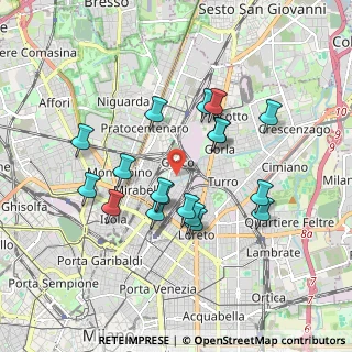 Mappa Via Privata Bettino da Trezzo, 20125 Milano MI, Italia (1.63333)