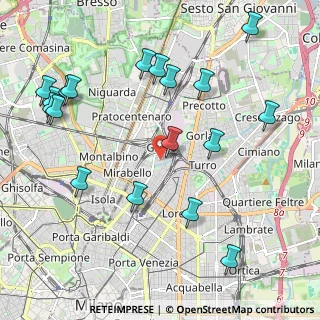 Mappa Via Privata Bettino da Trezzo, 20125 Milano MI, Italia (2.46889)