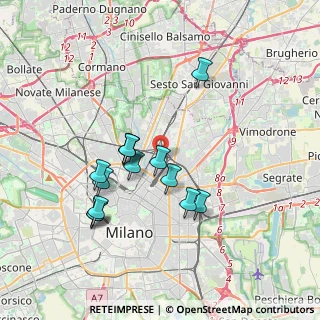 Mappa Via Privata Bettino da Trezzo, 20125 Milano MI, Italia (3.26929)