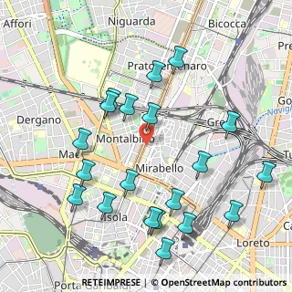 Mappa Viale Zara, 20124 Milano MI, Italia (1.121)