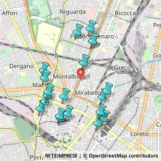 Mappa Viale Zara, 20125 Milano MI, Italia (1.069)