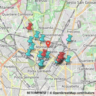 Mappa Viale Zara, 20124 Milano MI, Italia (1.664)