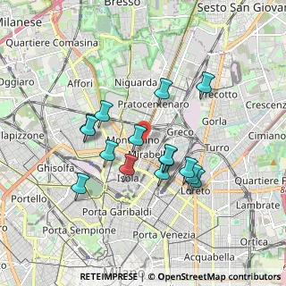 Mappa Viale Zara, 20124 Milano MI, Italia (1.568)