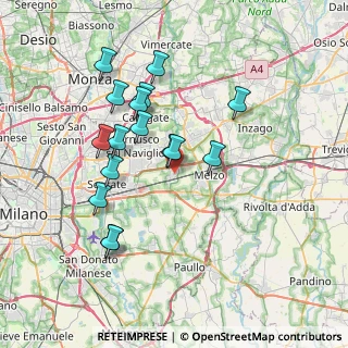 Mappa Vignate, 20060 Vignate MI, Italia (6.93688)