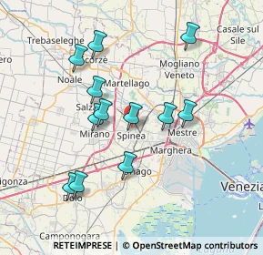 Mappa Via delle Rose, 30038 Spinea VE, Italia (6.88417)