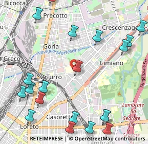 Mappa Via Scutari, 20132 Milano MI, Italia (1.4265)