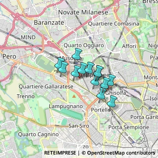 Mappa Via Vittorio Locchi, 20156 Milano MI, Italia (1.07308)