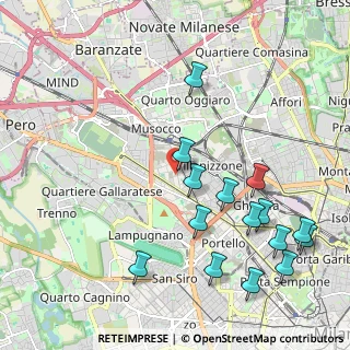 Mappa Via Vittorio Locchi, 20156 Milano MI, Italia (2.40333)