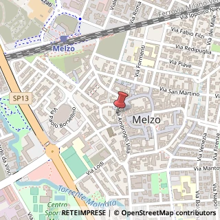 Mappa Via Ambrogio Villa, 6, 20066 Melzo, Milano (Lombardia)
