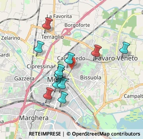 Mappa Via Ca’ Rossa, 30173 Venezia VE, Italia (1.61083)