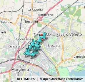 Mappa Via Ca’ Rossa, 30173 Venezia VE, Italia (1.37077)