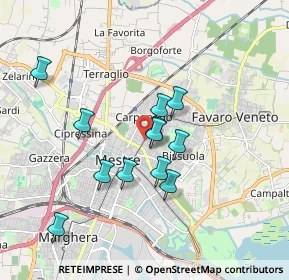 Mappa Via Ca’ Rossa, 30173 Venezia VE, Italia (1.5025)