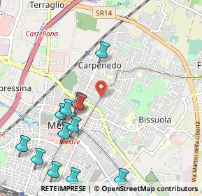 Mappa Via Ca’ Rossa, 30173 Venezia VE, Italia (1.26833)