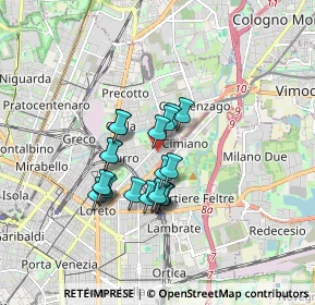 Mappa Via Privata Benadir, 20132 Milano MI, Italia (1.278)