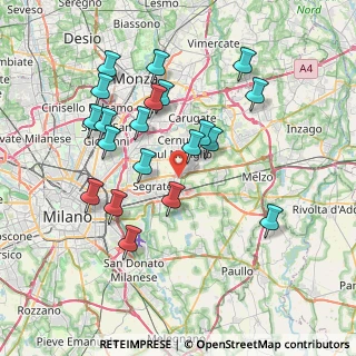 Mappa Piazza dei Popoli, 20096 Pioltello MI, Italia (7.344)