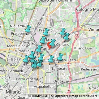 Mappa Via Francesco Cavezzali, 20127 Milano MI, Italia (1.60588)