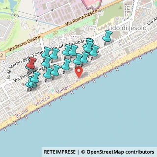 Mappa Via Bafile XXIII Accesso al Mare, 30016 Lido di Jesolo VE, Italia (0.4315)
