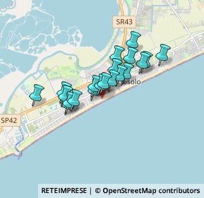 Mappa Ristorante Nettuno Via Bafile 23° Accesso al Mare, 30016 Jesolo VE, Italia (1.23)