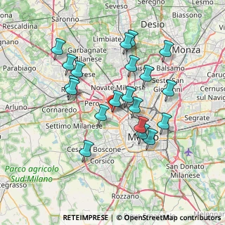 Mappa Viale del Ghisallo, 20151 Milano MI, Italia (6.8175)