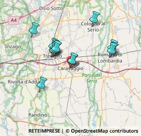Mappa Via Giovanni Ghisone, 24043 Caravaggio BG, Italia (6.13714)