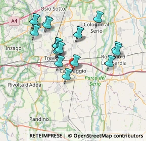 Mappa Via Giovanni Ghisone, 24043 Caravaggio BG, Italia (7.04211)