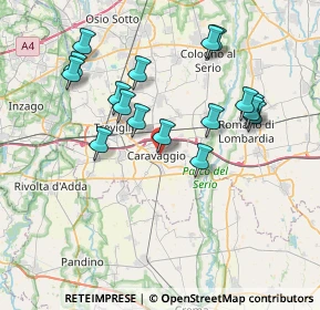 Mappa Via degli Orti, 24043 Caravaggio BG, Italia (7.36529)