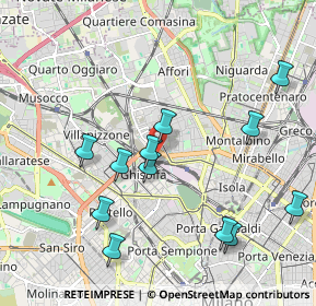 Mappa Viale Luigi Bodio, 20158 Milano MI, Italia (2.10667)