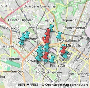 Mappa Viale Luigi Bodio, 20158 Milano MI, Italia (1.3635)