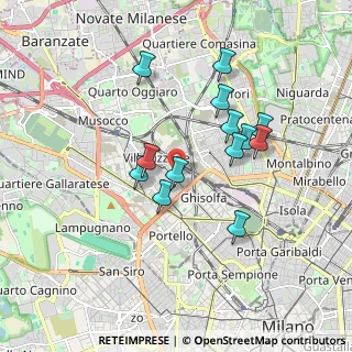 Mappa Via dei Frassini, 20156 Milano MI, Italia (1.57077)