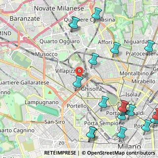 Mappa Via dei Frassini, 20156 Milano MI, Italia (3.11444)