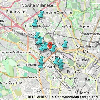Mappa Via dei Frassini, 20156 Milano MI, Italia (1.46571)