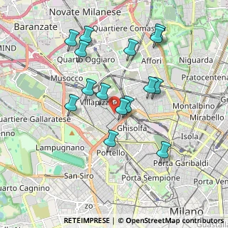 Mappa Via dei Frassini, 20156 Milano MI, Italia (1.796)
