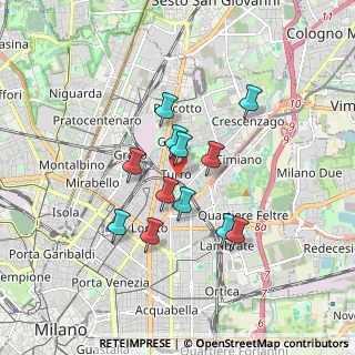 Mappa Via Giovanni Pontano, 20127 Milano MI, Italia (1.37667)