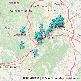Mappa Via Selva Bassa, 36075 Montecchio Maggiore VI, Italia (6.706)