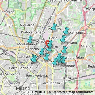 Mappa Via Ottavio Rinuccini, 20125 Milano MI, Italia (1.51067)