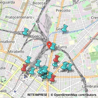 Mappa Via Ottavio Rinuccini, 20125 Milano MI, Italia (1.184)
