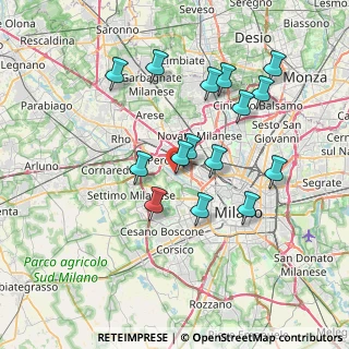 Mappa Via Riccardo Bacchelli, 20151 Milano MI, Italia (6.93067)