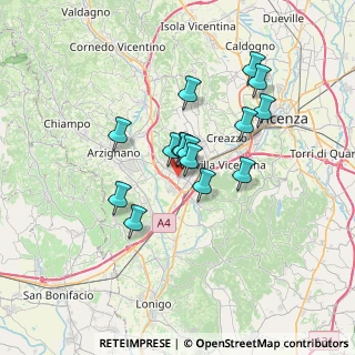 Mappa Via Giosuè Carducci, 36075 Montecchio Maggiore VI, Italia (5.28467)