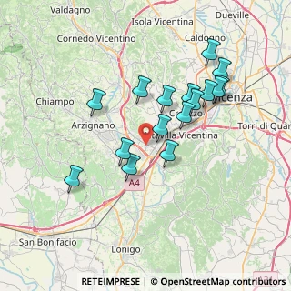 Mappa Via Giosuè Carducci, 36075 Montecchio Maggiore VI, Italia (6.67438)