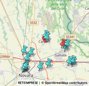 Mappa Via Mare, 28062 Cameri NO, Italia (4.51)