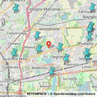 Mappa Via Giorgio Amendola, 20054 Segrate MI, Italia (3.10667)