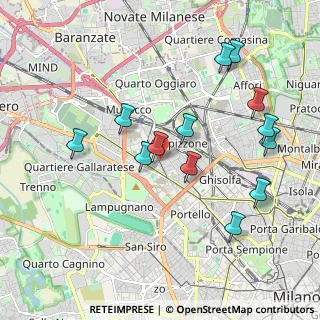 Mappa Via Baldo degli Ubaldi, 20156 Milano MI, Italia (1.99769)